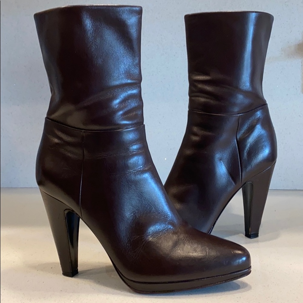 Prada Midi-Boots Brown Leather Like Butter